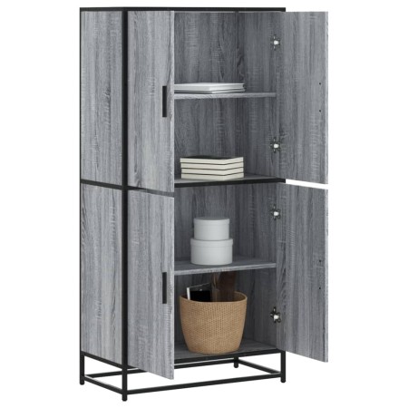 Aparador alto madera de ingeniería gris Sonoma 68x35x139 cm de , Aparadores - Ref: Foro24-3300833, Precio: 133,15 €, Descuent...
