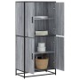 Aparador alto madera de ingeniería gris Sonoma 68x35x139 cm de , Aparadores - Ref: Foro24-3300833, Precio: 133,15 €, Descuent...