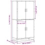 Aparador alto madera de ingeniería gris Sonoma 68x35x139 cm de , Aparadores - Ref: Foro24-3300833, Precio: 133,15 €, Descuent...