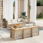 Set sofás de jardín 7 piezas y cojines ratán sintético beige de , Conjuntos de jardín - Ref: Foro24-3261742, Precio: 602,88 €...