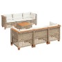 Set sofás de jardín 7 piezas y cojines ratán sintético beige de , Conjuntos de jardín - Ref: Foro24-3261742, Precio: 602,88 €...