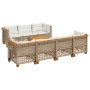 Set de sofás de jardín y cojines 8 piezas ratán sintético beige de , Conjuntos de jardín - Ref: Foro24-3261754, Precio: 688,8...