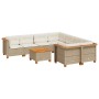 Set de sofás de jardín con cojines 9 pzas ratán sintético beige de , Conjuntos de jardín - Ref: Foro24-3261775, Precio: 642,9...