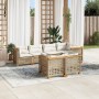 Set sofás de jardín 7 piezas y cojines ratán sintético beige de , Conjuntos de jardín - Ref: Foro24-3261886, Precio: 644,65 €...