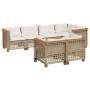 Set sofás de jardín 7 piezas y cojines ratán sintético beige de , Conjuntos de jardín - Ref: Foro24-3261886, Precio: 644,65 €...
