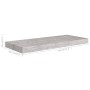 Estantes flotantes pared 2 uds MDF gris hormigón 60x23,5x3,8 cm en Estanterías | Comprar online en Foru.es