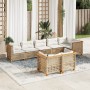 Set de sofás de jardín y cojines 8 piezas ratán sintético beige de , Conjuntos de jardín - Ref: Foro24-3261892, Precio: 708,5...
