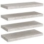 Estantes flotantes pared 4 uds MDF gris hormigón 60x23,5x3,8 cm en Estanterías | Comprar online en Foru.es