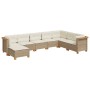 Set de sofás de jardín y cojines 8 piezas ratán sintético beige de , Conjuntos de jardín - Ref: Foro24-3261955, Precio: 581,2...