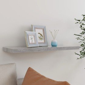 Estante flotante de pared MDF gris hormigón 80x23,5x3,8 cm en Estanterías | Comprar online en Foru.es