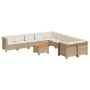 Set de sofás de jardín 11pzas con cojines ratán sintético beige de , Conjuntos de jardín - Ref: Foro24-3262051, Precio: 793,6...