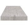Estante flotante de pared MDF gris hormigón 80x23,5x3,8 cm en Estanterías | Comprar online en Foru.es