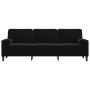Sofá de 3 plazas con cojines terciopelo negro 210 cm de , Sofás - Ref: Foro24-3278244, Precio: 317,15 €, Descuento: %