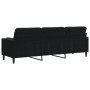 Sofá de 3 plazas con cojines terciopelo negro 210 cm de , Sofás - Ref: Foro24-3278244, Precio: 317,15 €, Descuento: %