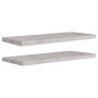 Estante flotante pared 2 uds MDF gris hormigón 80x23,5x3,8 cm en Estanterías | Comprar online en Foru.es