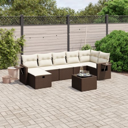 Set sofás de jardín 8 piezas y cojines ratán sintético marrón de , Conjuntos de jardín - Ref: Foro24-3263829, Precio: 521,06 ...
