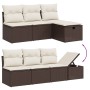 Set sofás de jardín 8 piezas y cojines ratán sintético marrón de , Conjuntos de jardín - Ref: Foro24-3263829, Precio: 521,06 ...