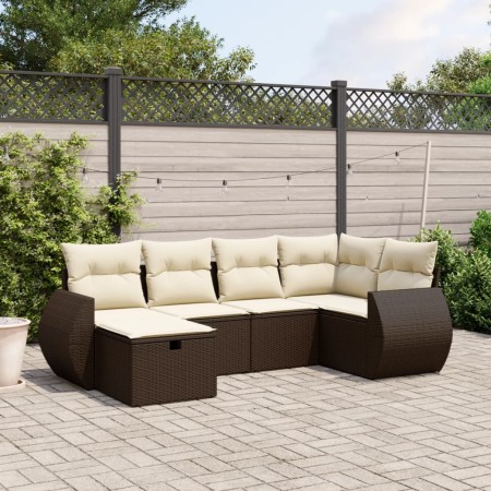 Set sofás de jardín 6 piezas y cojines ratán sintético marrón de , Conjuntos de jardín - Ref: Foro24-3264109, Precio: 403,75 ...