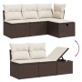 Set sofás de jardín 6 piezas y cojines ratán sintético marrón de , Conjuntos de jardín - Ref: Foro24-3264109, Precio: 403,75 ...
