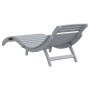 Tumbona de madera maciza de acacia gris 184x55x64 cm de , Tumbonas - Ref: Foro24-363279, Precio: 132,45 €, Descuento: %