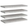 Estantes flotantes pared 4 uds MDF gris hormigón 80x23,5x3,8 cm en Estanterías | Comprar online en Foru.es