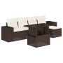 Set sofás de jardín 6 piezas y cojines ratán sintético marrón de , Conjuntos de jardín - Ref: Foro24-3269133, Precio: 437,31 ...