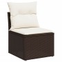 Set de sofás de jardín 10 pzas y cojines ratán sintético marrón de , Conjuntos de jardín - Ref: Foro24-3269393, Precio: 715,6...