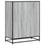 Zapatero madera de ingeniería y metal gris Sonoma 75x38x97,5 cm de , Zapateros y organizadores de calzado - Ref: Foro24-33008...