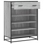 Zapatero madera de ingeniería y metal gris Sonoma 75x38x97,5 cm de , Zapateros y organizadores de calzado - Ref: Foro24-33008...
