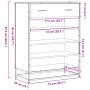 Zapatero madera de ingeniería y metal gris Sonoma 75x38x97,5 cm de , Zapateros y organizadores de calzado - Ref: Foro24-33008...