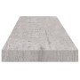 Estante flotante de pared gris hormigón MDF 90x23,5x3,8 cm en Estanterías | Comprar online en Foru.es