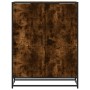 Zapatero de madera y metal roble ahumado 75x38x97,5 cm de , Zapateros y organizadores de calzado - Ref: Foro24-3300867, Preci...