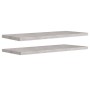 Estantes flotantes pared 2 uds gris hormigón MDF 90x23,5x3,8 cm en Estanterías | Comprar online en Foru.es