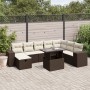 Set de sofás de jardín 9 pzas y cojines ratán sintético marrón de , Conjuntos de jardín - Ref: Foro24-3275353, Precio: 641,60...