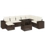 Set de sofás de jardín 9 pzas y cojines ratán sintético marrón de , Conjuntos de jardín - Ref: Foro24-3275353, Precio: 641,60...