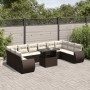 Set de sofás de jardín 11 pzas cojines ratán sintético marrón de , Conjuntos de jardín - Ref: Foro24-3268783, Precio: 852,12 ...