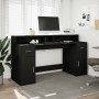 Escritorio con luz LED madera ingeniería negro 160x55x91 cm de , Escritorios - Ref: Foro24-3309430, Precio: 239,71 €, Descuen...