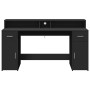Escritorio con luz LED madera ingeniería negro 160x55x91 cm de , Escritorios - Ref: Foro24-3309430, Precio: 239,71 €, Descuen...