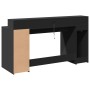 Escritorio con luz LED madera ingeniería negro 160x55x91 cm de , Escritorios - Ref: Foro24-3309430, Precio: 239,71 €, Descuen...