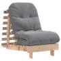 Futón sofá cama con colchón madera maciza de pino 60x206x11 cm de , Futones - Ref: Foro24-846746, Precio: 155,52 €, Descuento: %