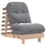 Futón sofá cama con colchón madera maciza de pino 60x206x11 cm de , Futones - Ref: Foro24-846746, Precio: 155,52 €, Descuento: %