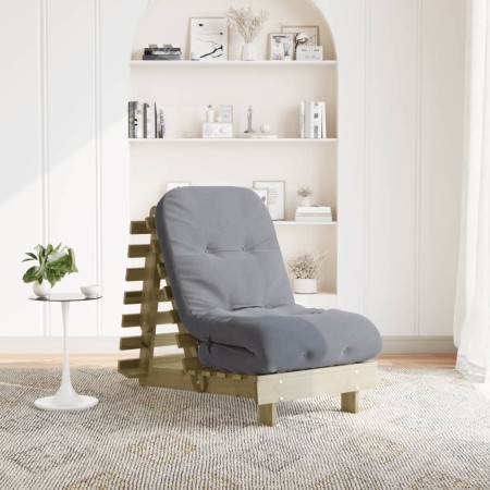 Futón sofá cama con colchón madera impregnada pino 60x206x11 cm de , Futones - Ref: Foro24-846750, Precio: 164,62 €, Descuent...
