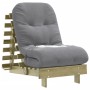 Futón sofá cama con colchón madera impregnada pino 60x206x11 cm de , Futones - Ref: Foro24-846750, Precio: 164,62 €, Descuent...