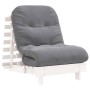 Futón sofá cama con colchón madera maciza blanco 70x206x11 cm de , Futones - Ref: Foro24-846752, Precio: 194,87 €, Descuento: %