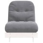Futón sofá cama con colchón madera maciza blanco 70x206x11 cm de , Futones - Ref: Foro24-846752, Precio: 194,87 €, Descuento: %
