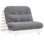 Futón sofá cama con colchón madera maciza blanco 100x206x11 cm de , Futones - Ref: Foro24-846767, Precio: 255,24 €, Descuento: %