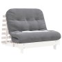 Futón sofá cama con colchón madera maciza blanco 100x206x11 cm de , Futones - Ref: Foro24-846767, Precio: 255,24 €, Descuento: %