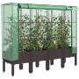 Arriate con cubierta invernadero aspecto ratán 160x40x140 cm de , Maceteros y jardineras - Ref: Foro24-4015807, Precio: 129,6...