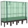 Arriate con cubierta invernadero aspecto ratán 160x40x140 cm de , Maceteros y jardineras - Ref: Foro24-4015807, Precio: 129,6...