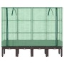 Arriate con cubierta invernadero aspecto ratán 160x40x140 cm de , Maceteros y jardineras - Ref: Foro24-4015807, Precio: 129,6...